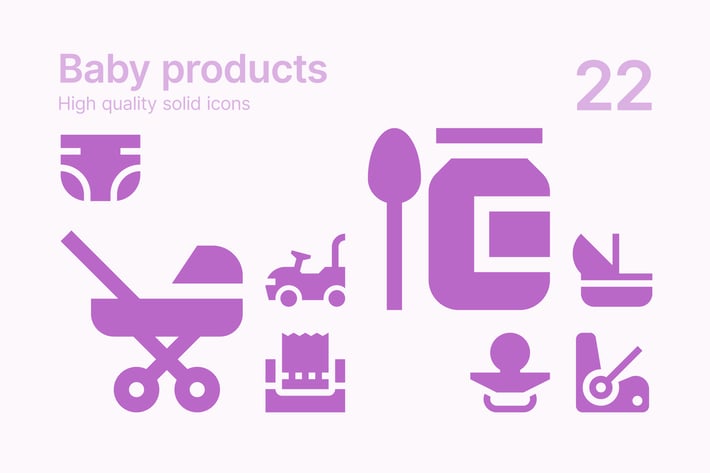 Baby Products Icons 