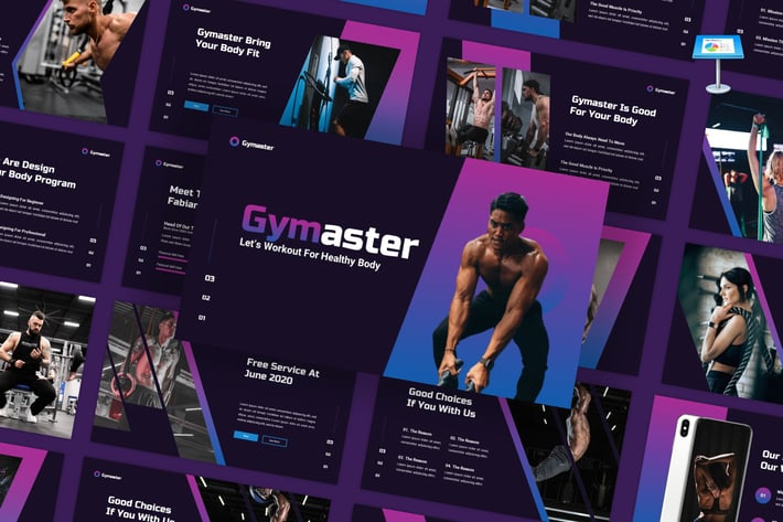 Gymaster - Fitness Sport Keynote Template 