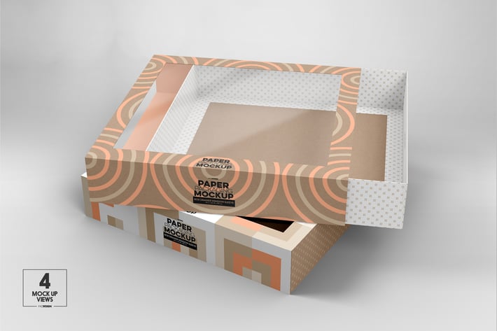 Large Box Drawer with Window Sleeve Mockup