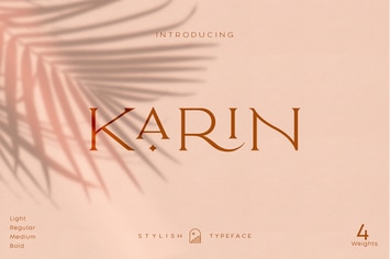Elegant Karin - Fashion Stylish Typeface