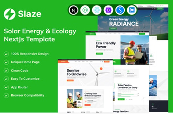  Solar Energy & Ecology NextJS Template 