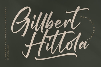 Gillbert Hittola Calligraphy Script Font