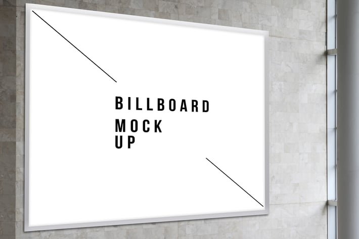 Square Billboard Mock Up