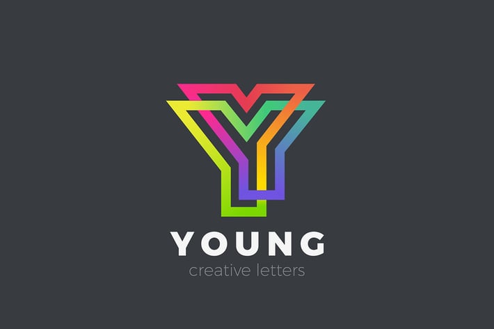 Letter Y Logo design Linear Infinite