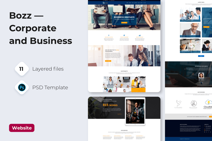 Bozz — Corporate and Business PSD Template