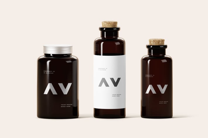 Glass Bottles Mockup
