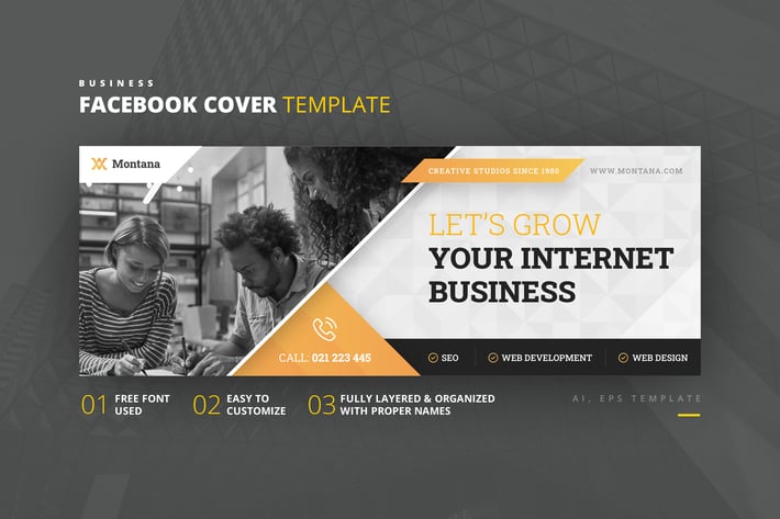 Business Facebook Cover Template