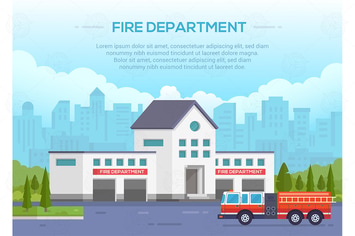 Fire department - vector illustration 