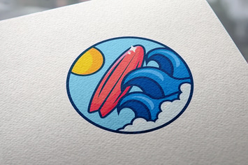 Surfing Summer Adventure Illustration