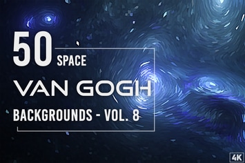 50 Van Gogh Space Backgrounds - Vol. 8