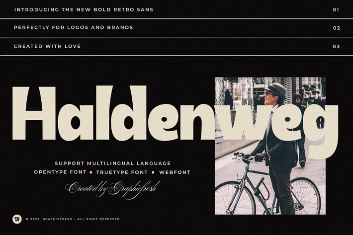 Haldenweg - Bold Retro Sans