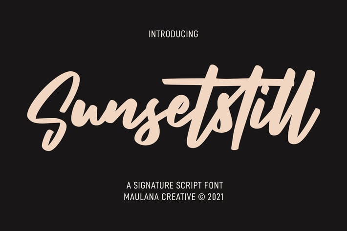 Sunsetstill Signature Script Font