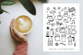 Coffee Shop Logos and Illustrations