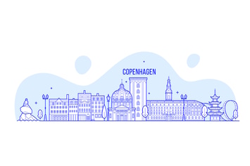 Copenhagen skyline, Denmark