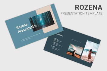 Rozena - Cyan and Sienna Pitch Deck Keynote