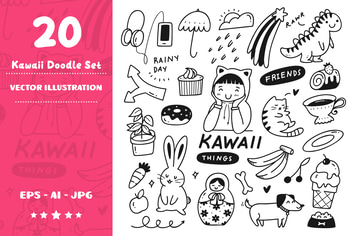Kawaii Doodle Set