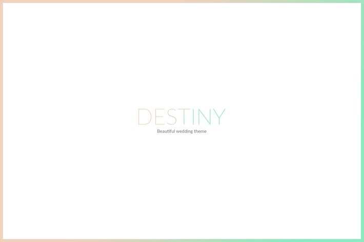  DESTINY - WEDDING HTML TEMPLATE 