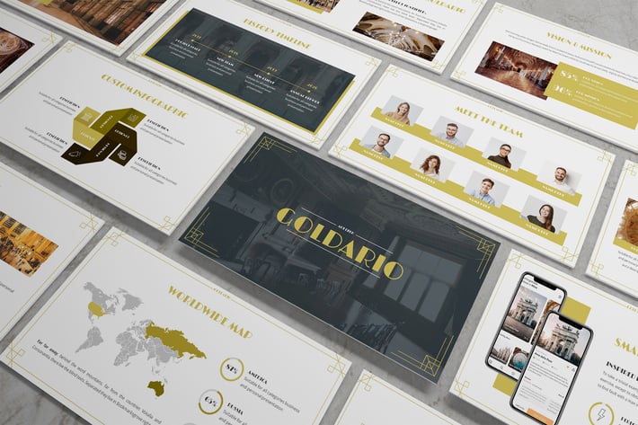 Goldario - Art Deco Powerpoint Template
