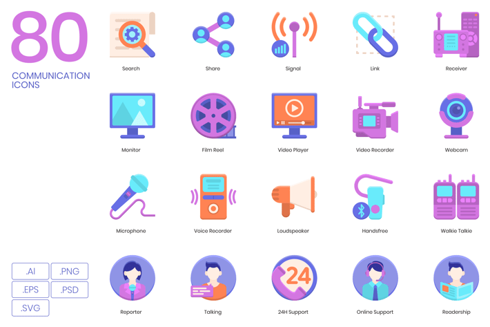 80 Communication Icons