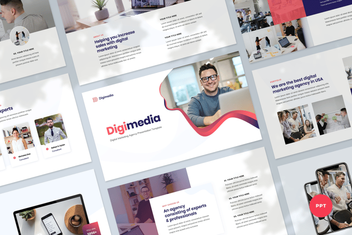Digital Marketing Presentation PowerPoint Template