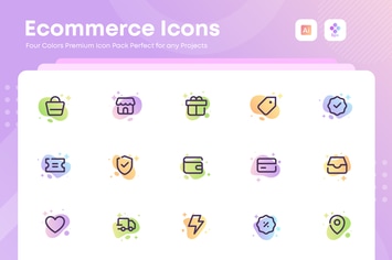 Ecommerce, Online Shopping, marketing icons Set