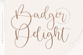 Badger Delight - Modern Handwritten Logo Font