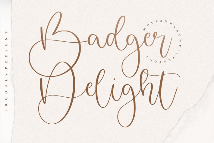 Badger Delight - Modern Handwritten Logo Font
