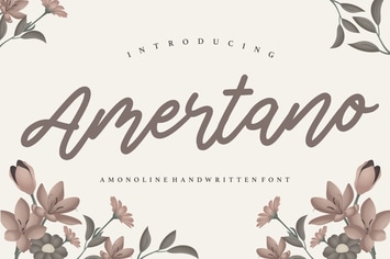 Amertano - A Monoline Handwritten Logo Font