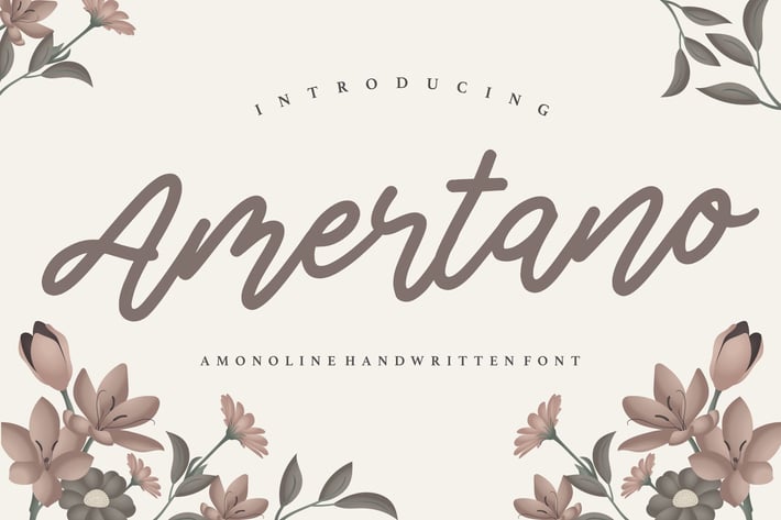 Amertano - A Monoline Handwritten Logo Font