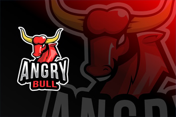 Angry Bull Esport Logo Template
