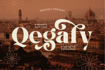 Qegafy Modern Serif Font 