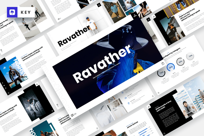 Ravather - Men Fashion & Apparel Keynote Template