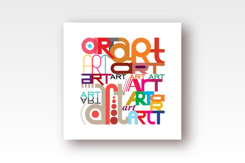 Art text design vector illustration