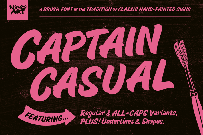 Captain Casual - A Sign Painter Font