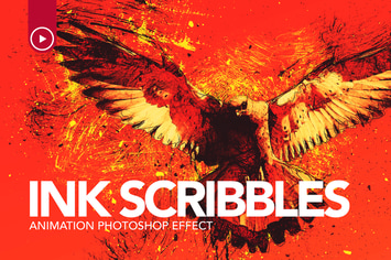 Ink Scribbles Animation Photoshop Action
