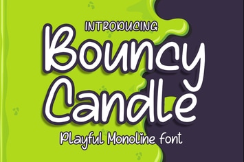 Bouncy Candle - Playful Monoline Font