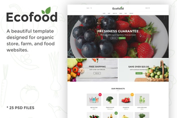Ecofood - Organic & Farm PSD Template