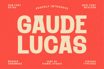 Gaude Lucas - Handmade Marker Font