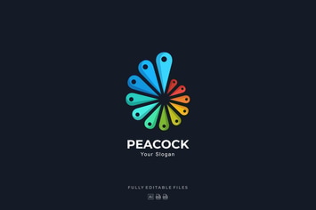 Peacock Colorful Logo