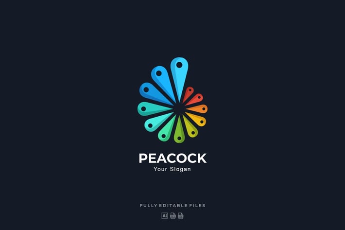Peacock Colorful Logo