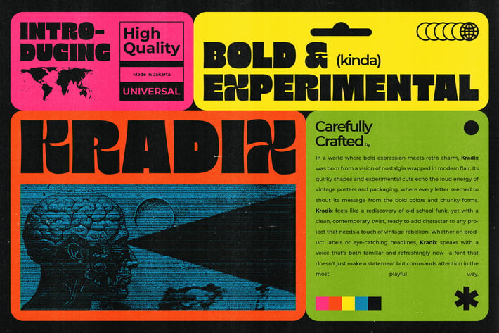Kradix - Experimental Bold Fonts