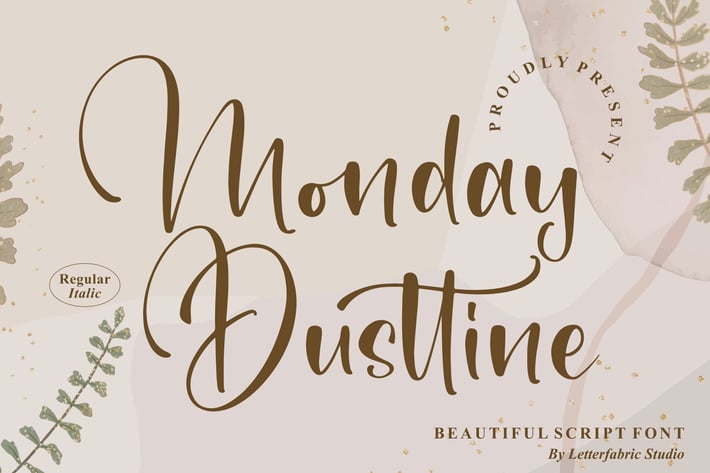 Monday Dusttine Beautiful Script Font