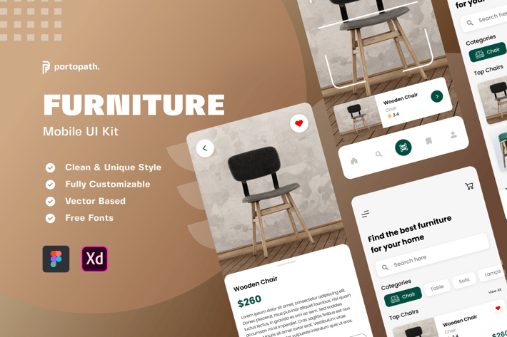 Furniture App - Mobile Kit