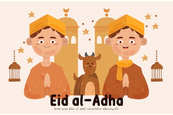 People Celebrating Eid Al-Adha Illustration (2)
