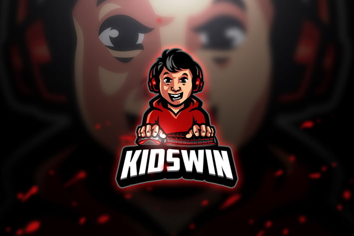 Kidswin - Mascot & Esport Logo