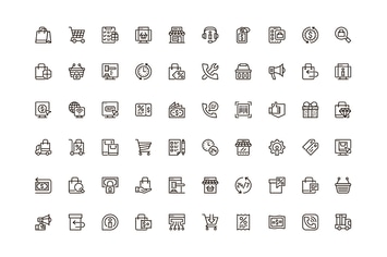 E-commerce Unique Web Line Icons Pack