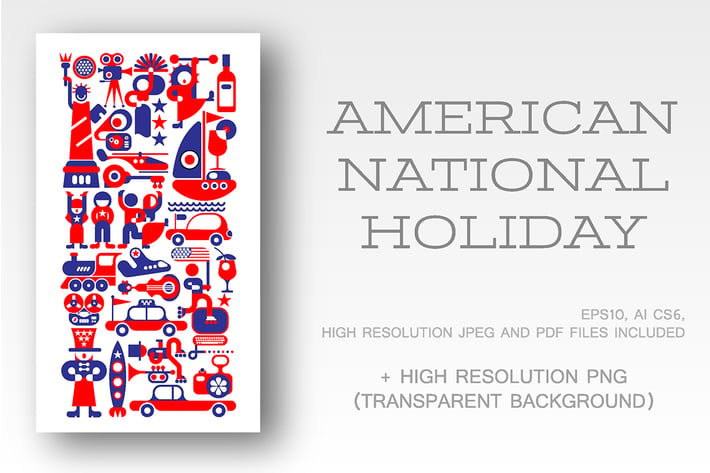 American National Holiday vector illustration
