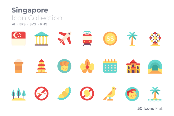 Singapore Color Icon