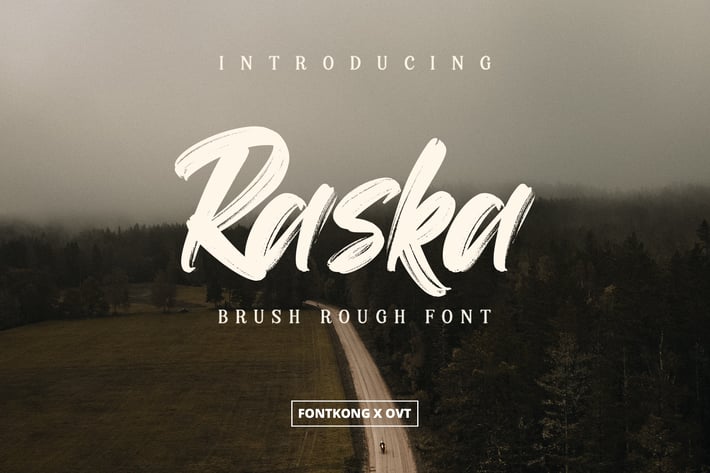 Raska - Brush Rough Font