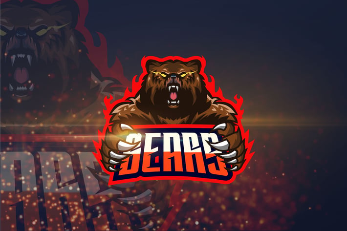 Bear - AI and PSD eSport Logo Template